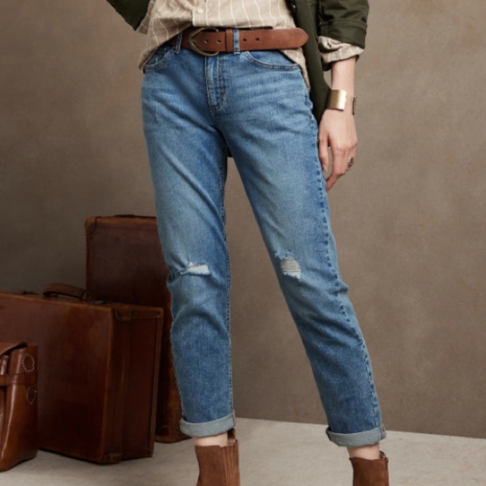 Girlfriend Jeans 27 / 4 / 28 / 6 Banana Republic Factory Boyfriend